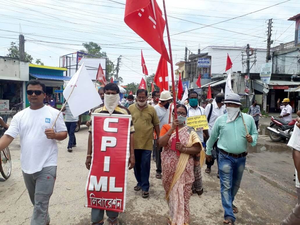 নদীয়ায় ১৬ বাম দলের বিক্ষোভ