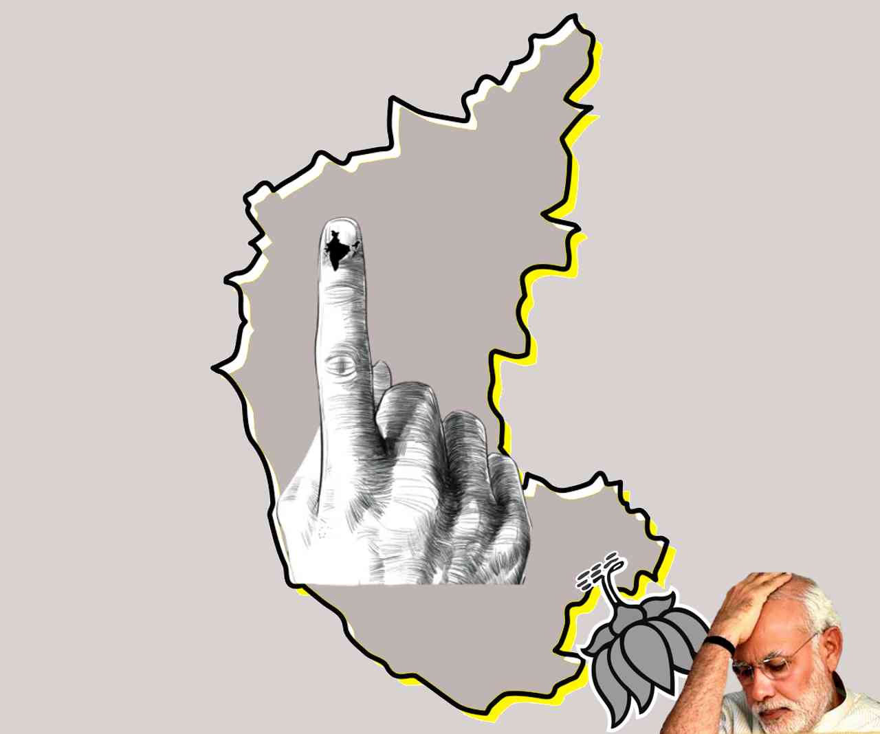 কর্নাটকে চূর্ণ মোদীর অপরাজেয়তার অতিকথা