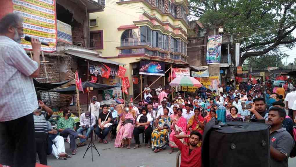 নাকাশিপাড়া কেন্দ্রের পার্টির প্রার্থী কৃষ্ণপদ প্রামানিকের সমর্থনে প্রচারসভা