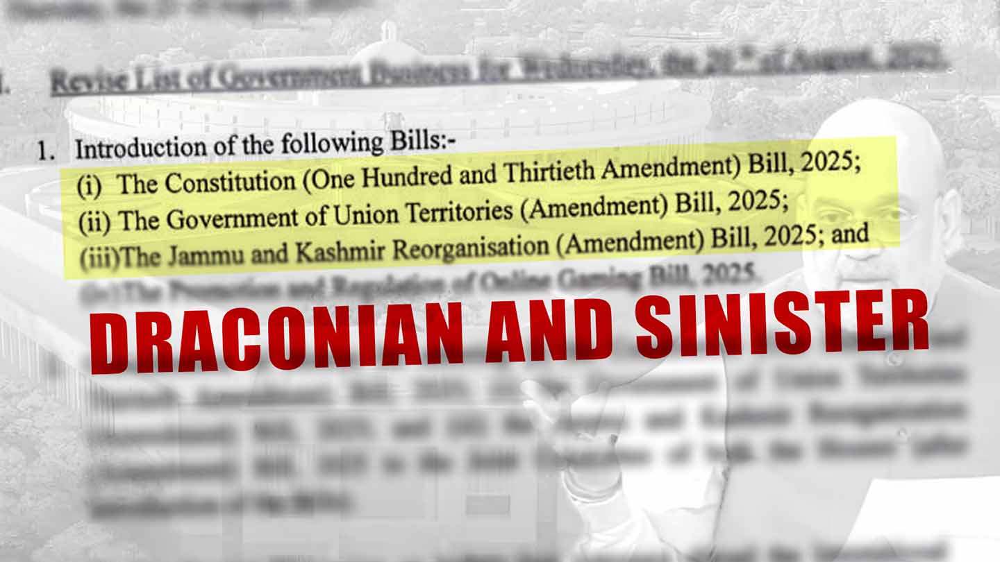 130th Constitution Amendment Bill: Draconian and Sinister
